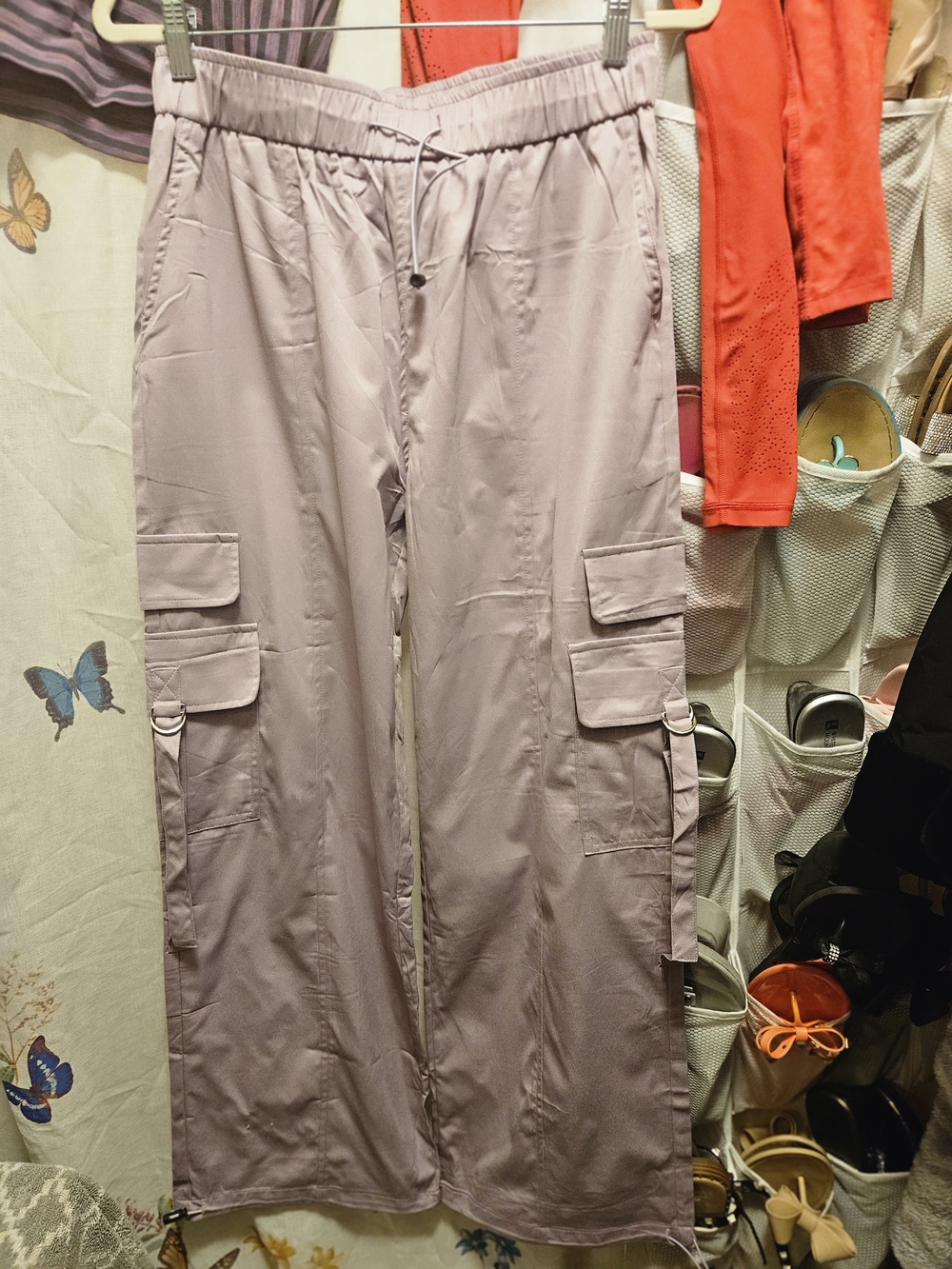 Men's Lavender Cargo Pants - Casual Utility Trousers